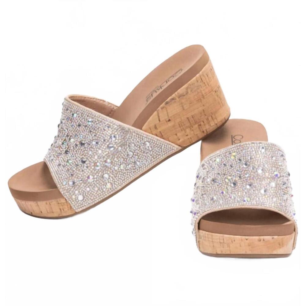 NEW CORKYS FOOTWEAR women's sunlight wedge sandals in clear - Picture 3 of 3